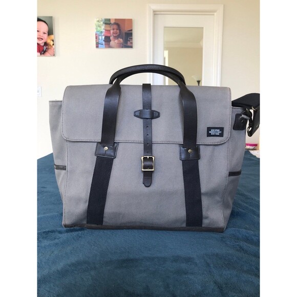 Jack Spade Work Twill Swiss Brief case man bag with Flap in Grey - Picture 1 of 12